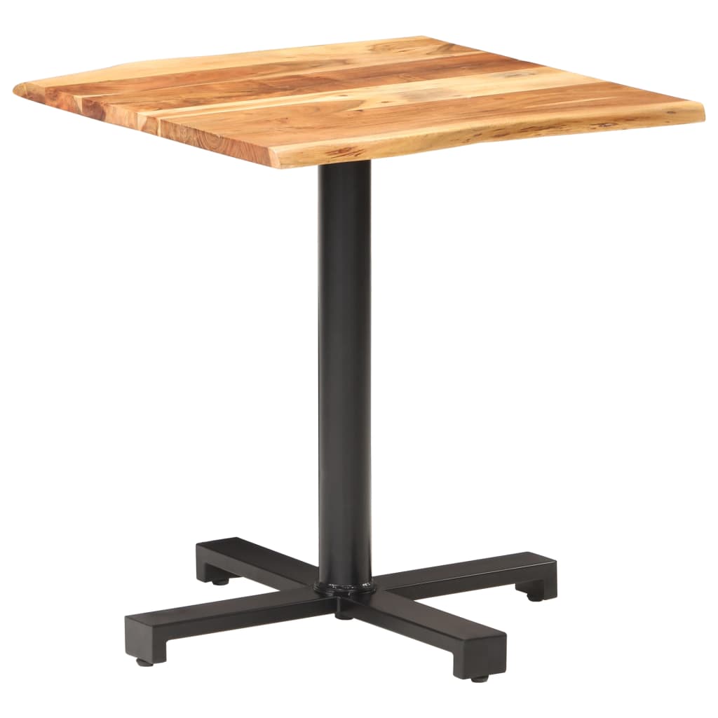 Bistro Table with Live Edges 27.6"x27.6"x29.5" Solid Acacia Wood