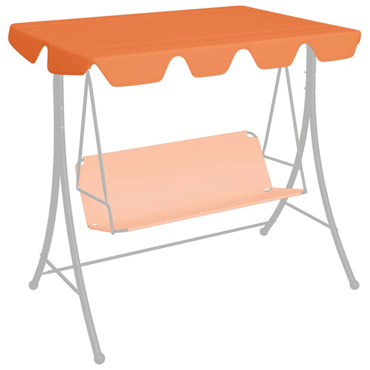 Replacement Canopy for Garden Swing Orange 74"/66.1"x43.3"/57.1"
