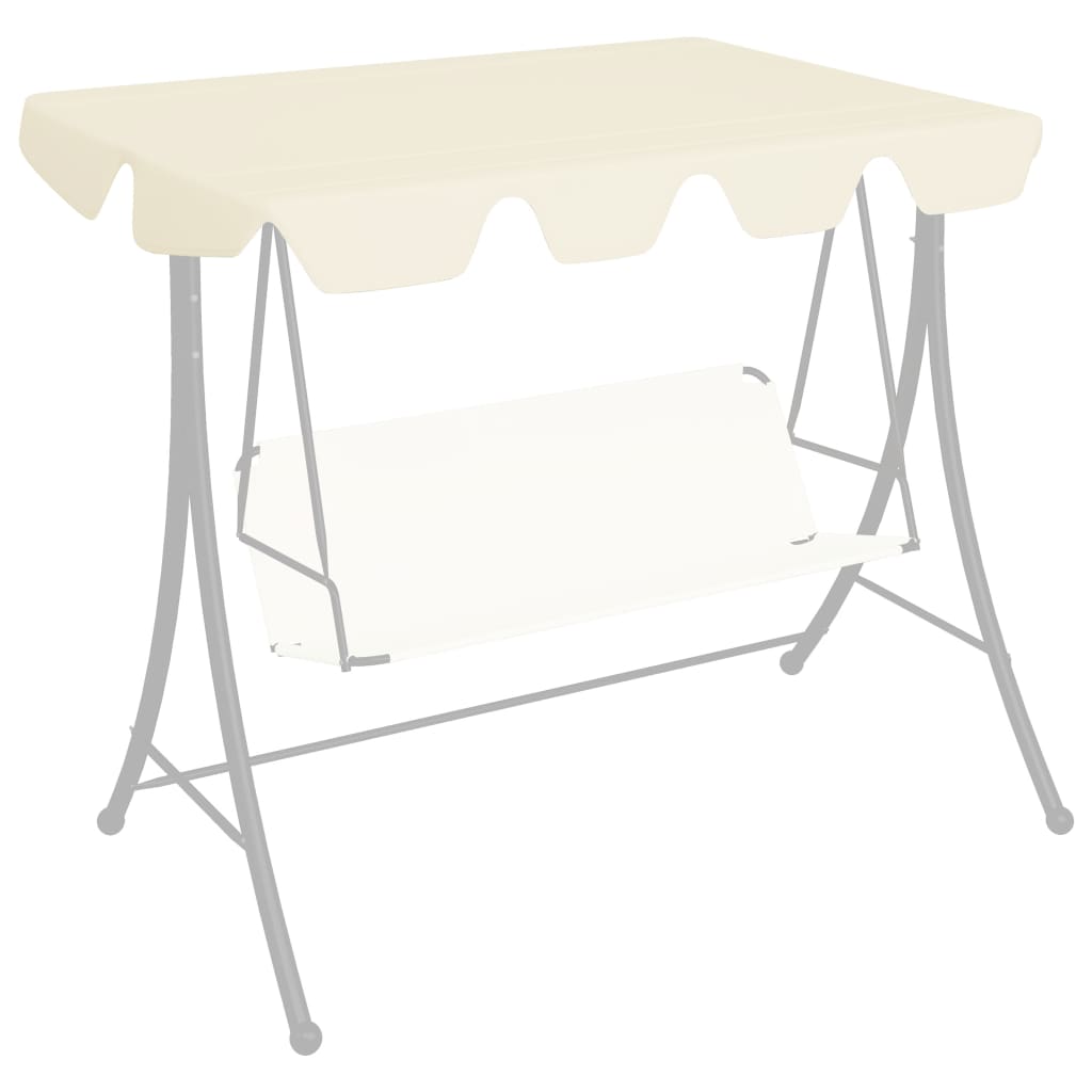 Replacement Canopy for Garden Swing Cream 59.1"/51.2"x27.6"/41.3"