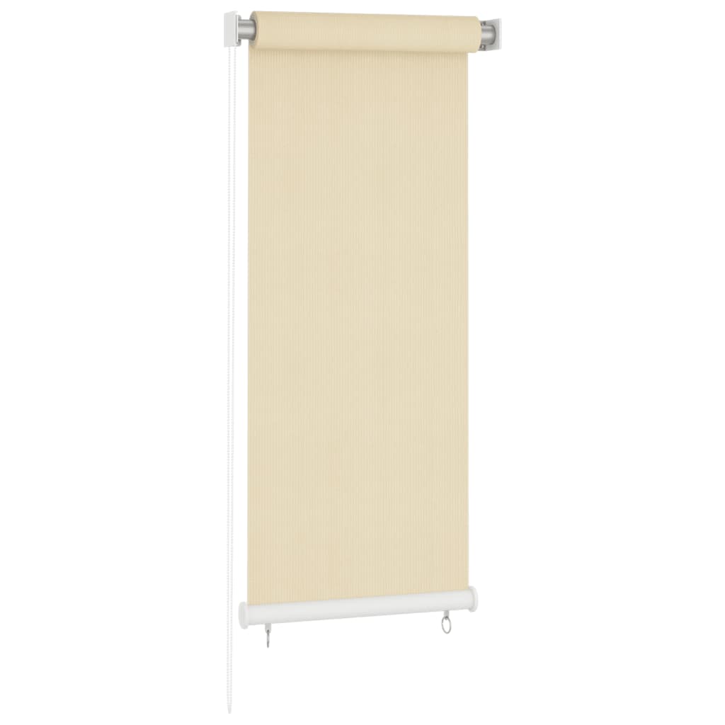 Outdoor Roller Blind Cream 23.6"x55.1" HDPE