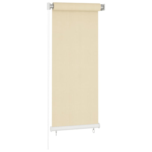Outdoor Roller Blind Cream 23.6"x55.1" HDPE