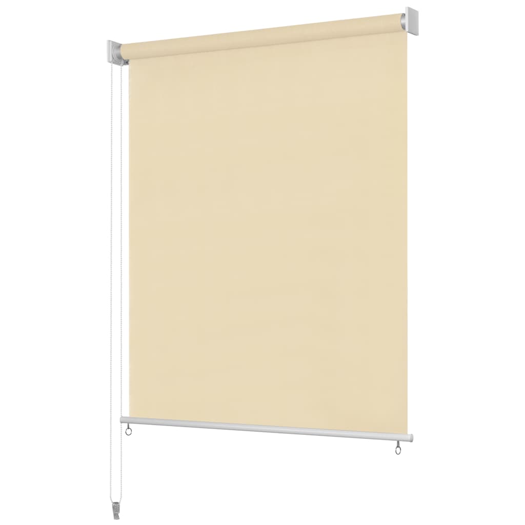 Outdoor Roller Blind Cream 31.5"x55.1" HDPE