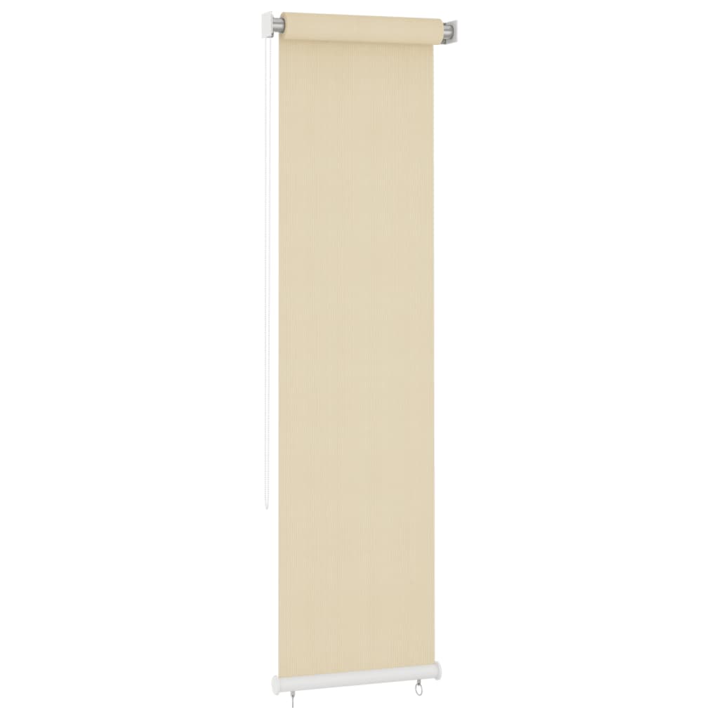 Outdoor Roller Blind Cream 23.6"x90.6" HDPE