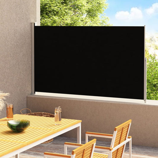 Patio Retractable Side Awning 70.9"x118.1" Black