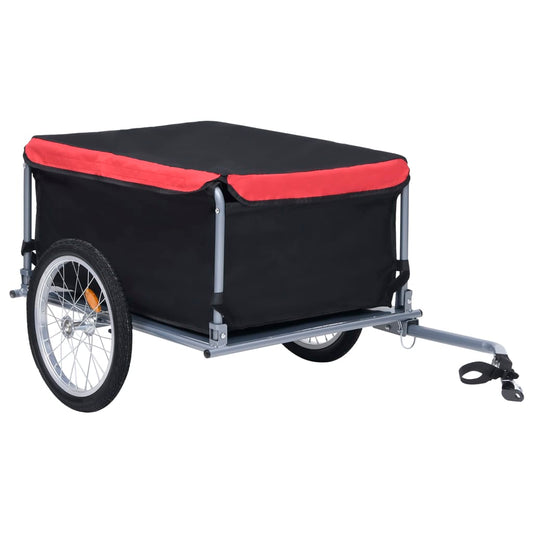 Bike Cargo Trailer Black and Red 143.3 lb