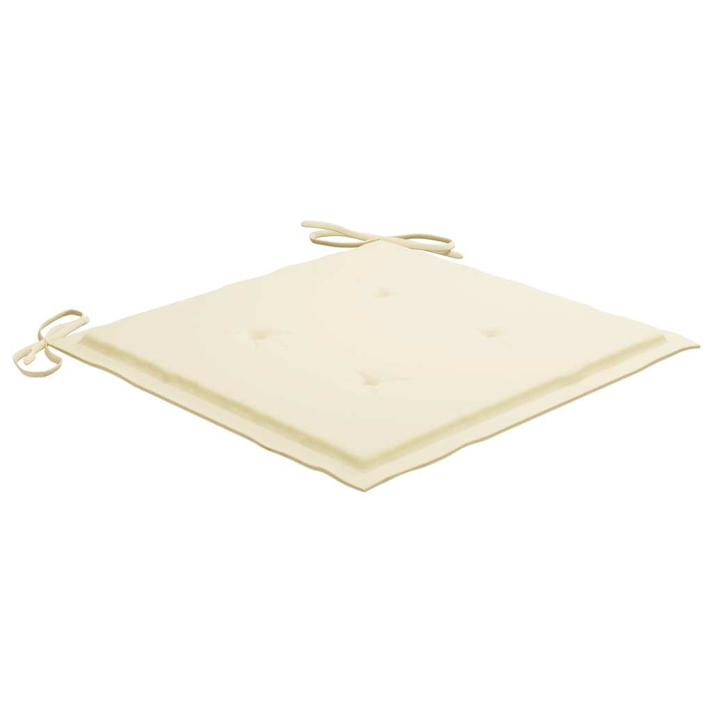 Garden Chair Cushions 6 pcs Cream 15.7"x15.7"x1.2" Fabric
