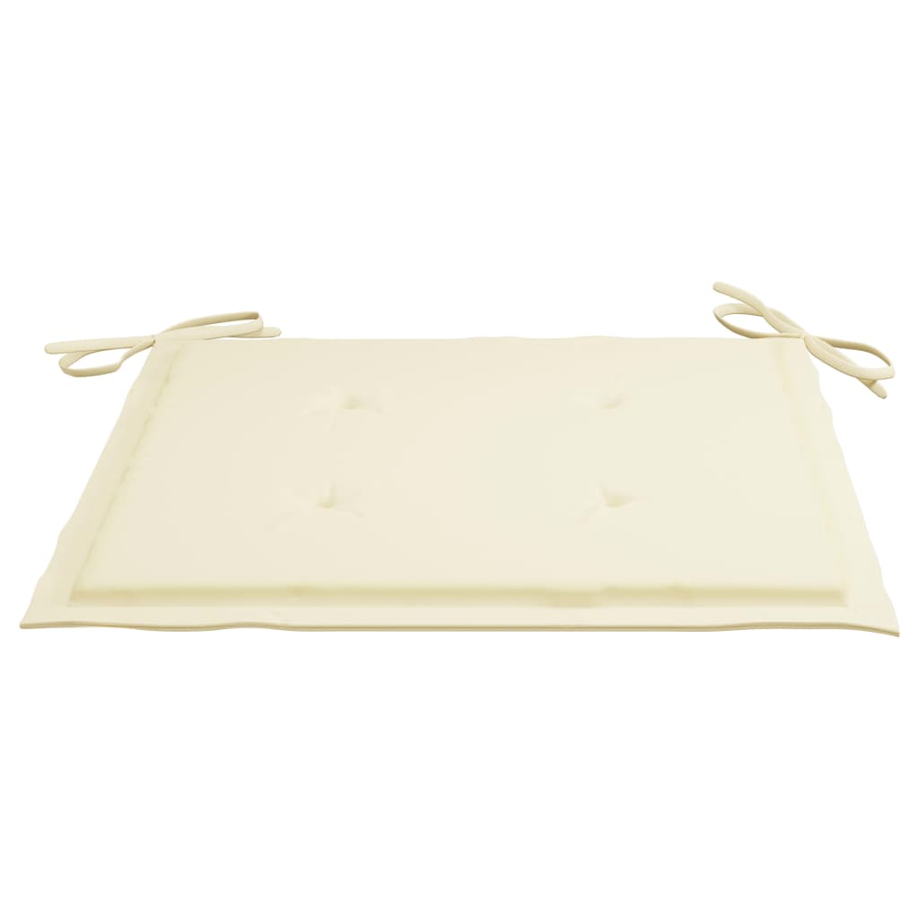Garden Chair Cushions 6 pcs Cream 15.7"x15.7"x1.2" Fabric