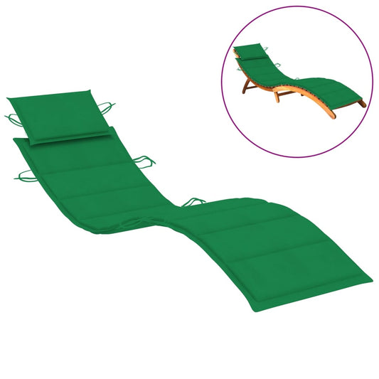 Sun Lounger Cushion Green 73.2"x22.8"x1.2"