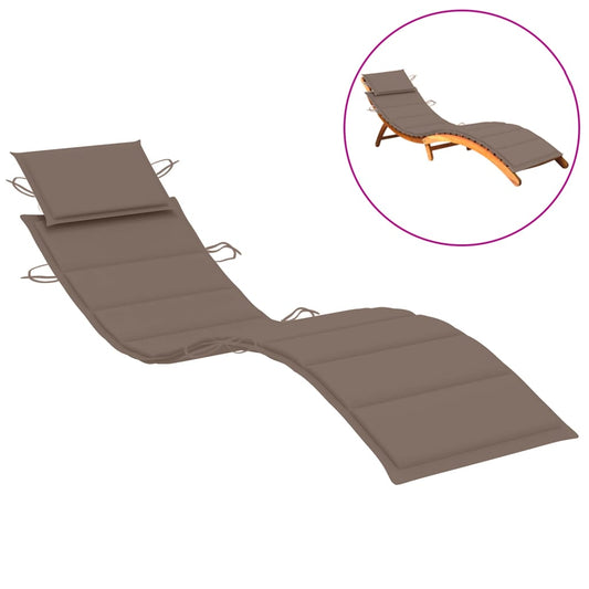 Sun Lounger Cushion Taupe 73.2"x22.8"x1.2"