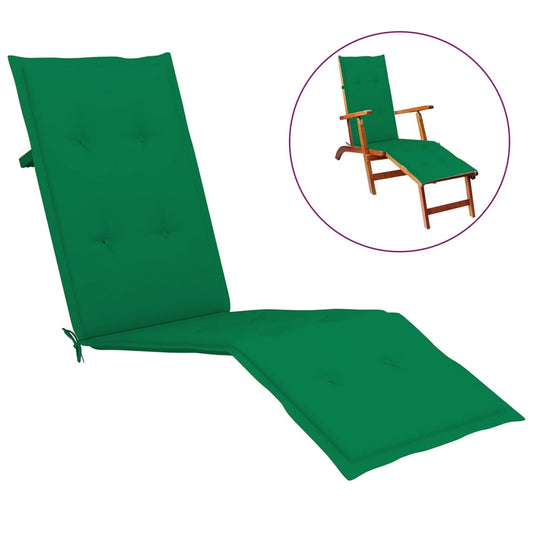 Deck Chair Cushion Green (29.5"+41.3")x19.7"x1.2"