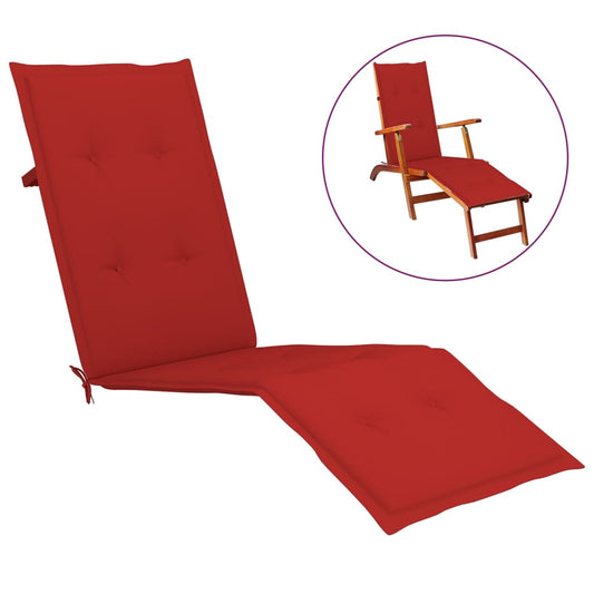 Deck Chair Cushion Red (29.5"+41.3")x19.7"x1.2"