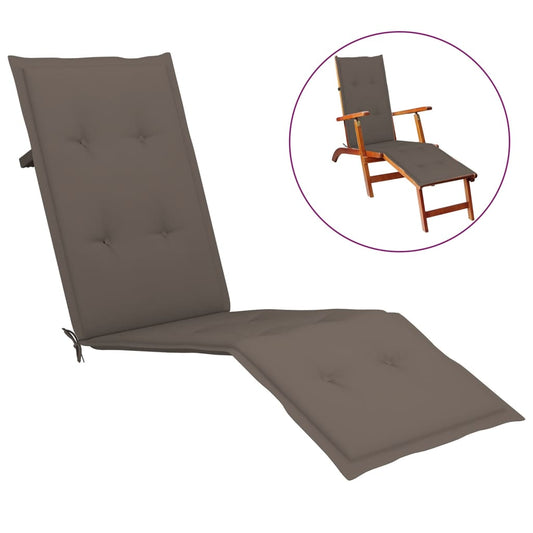 Deck Chair Cushion Taupe (29.5"+41.3")x19.7"x1.2"