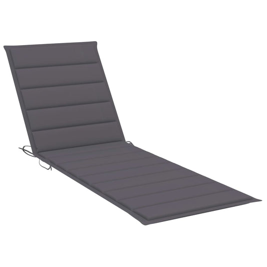 Sun Lounger Cushion Anthracite 78.7"x23.6"x1.2" Fabric