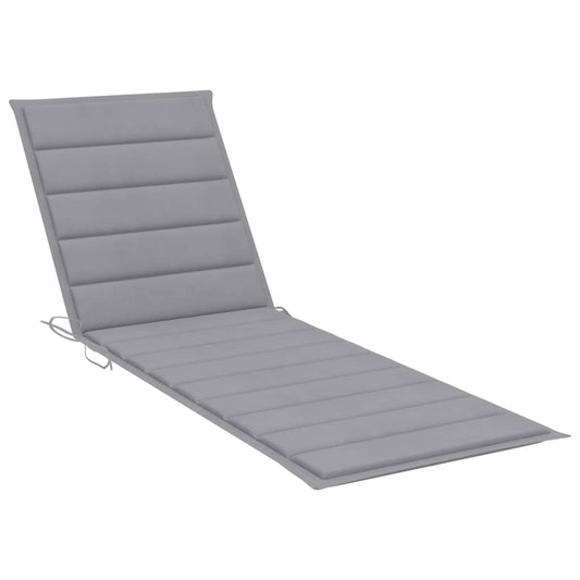 Sun Lounger Cushion Gray 78.7"x23.6"x1.2" Fabric
