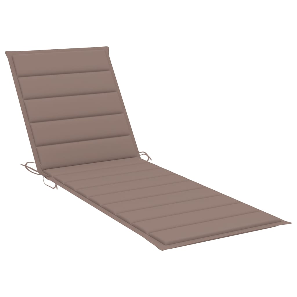 Sun Lounger Cushion Taupe 78.7"x23.6"x1.2" Fabric