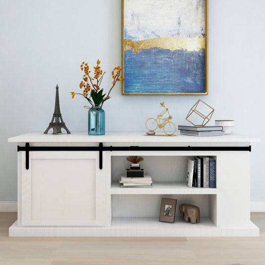 Mini Sliding Barn Door Kit Carbon Steel 72"