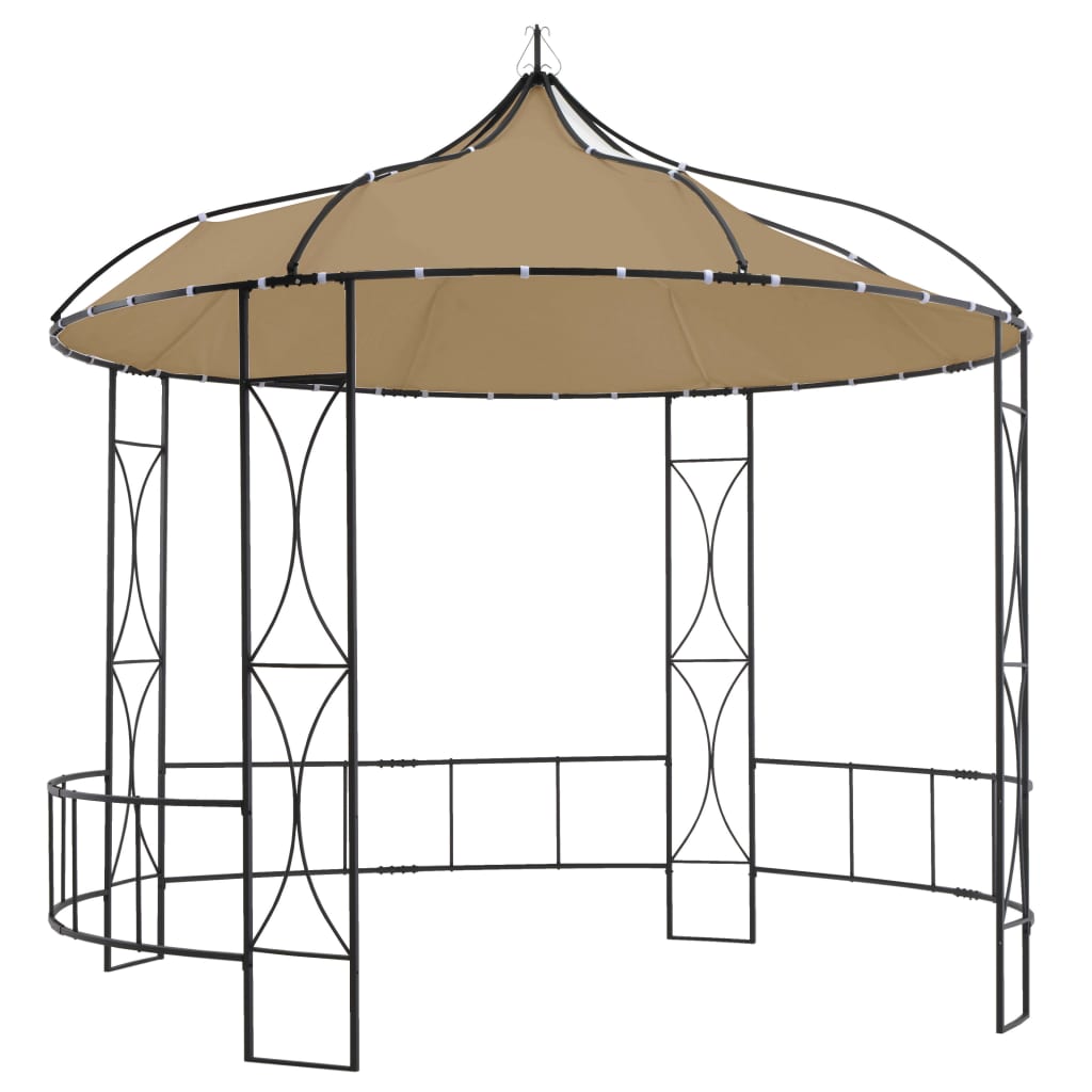 Gazebo 118.1"x114.2" Taupe Round