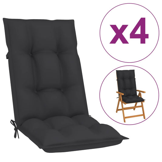 Garden Chair Cushions 4 pcs Anthracite 47.2"x19.7"x2.8"