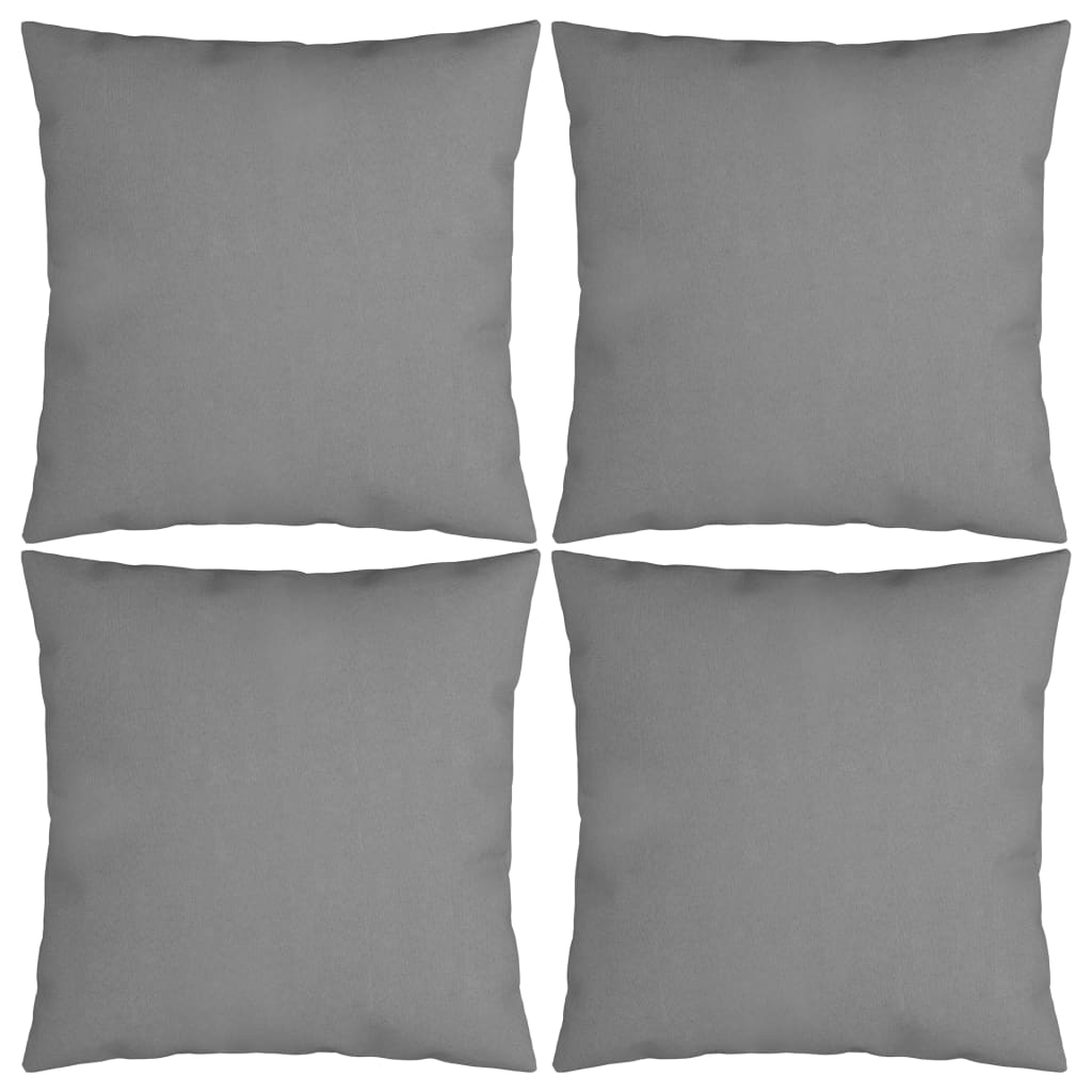 Throw Pillows 4 pcs Gray 19.7"x19.7" Fabric