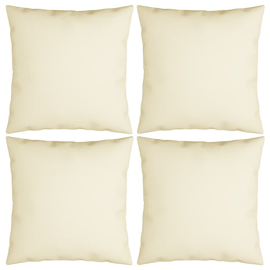 Throw Pillows 4 pcs Cream 23.6"x23.6" Fabric