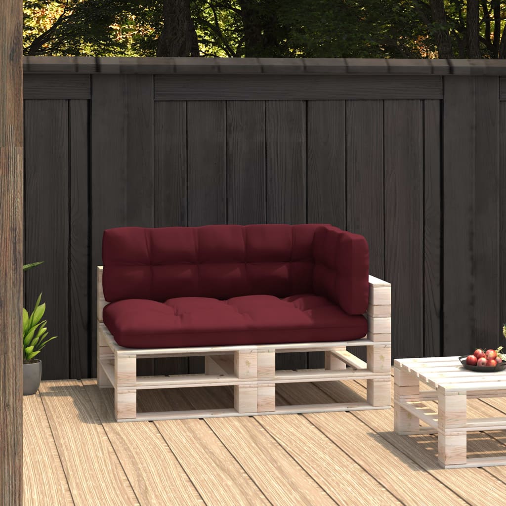 Pallet Sofa Cushions 3 pcs Wine Red