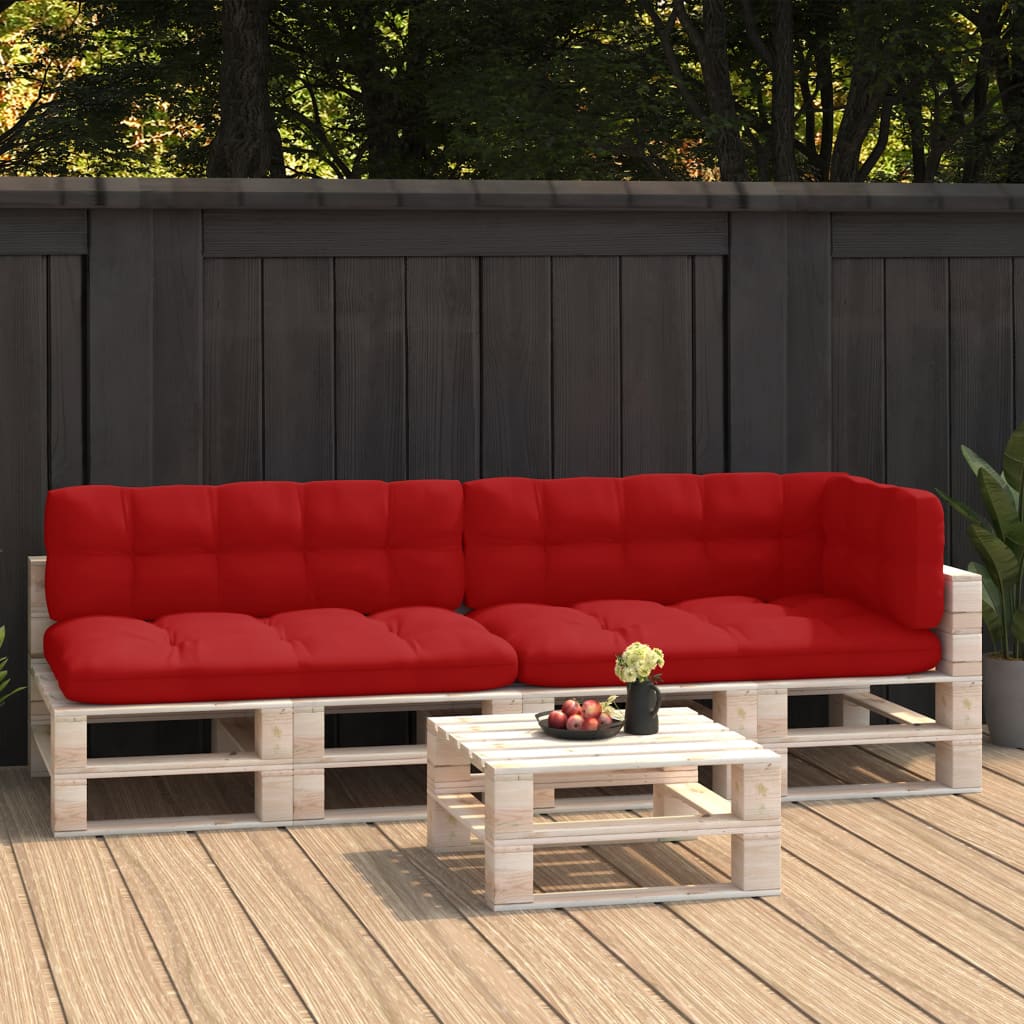Pallet Sofa Cushions 5 pcs Red