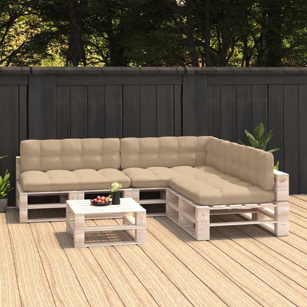 Pallet Sofa Cushions 7 pcs Beige