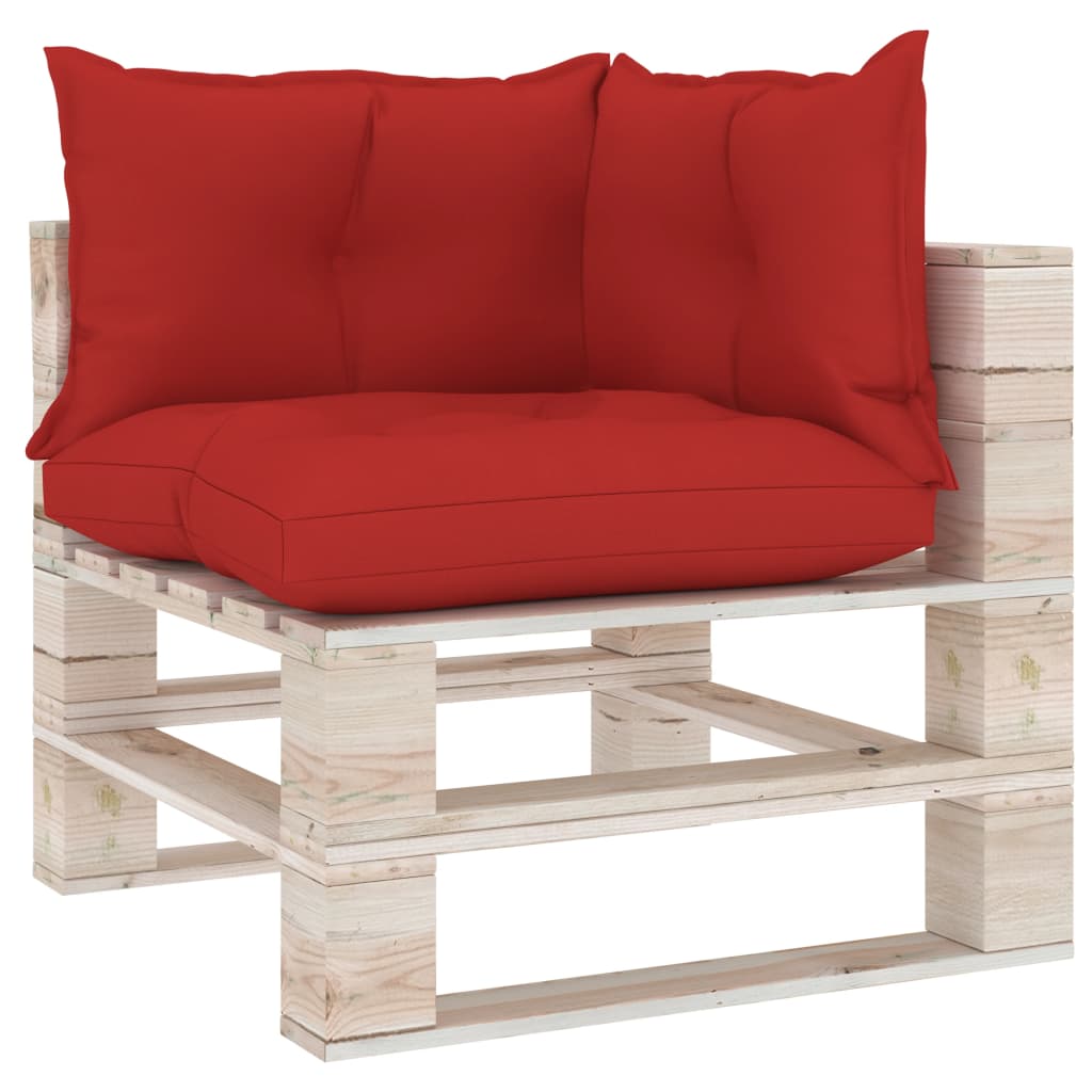 Pallet Sofa Cushions 3 pcs Red Fabric