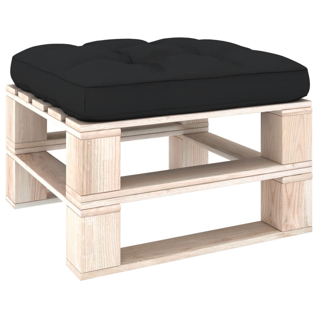 Pallet Sofa Cushion Black 22.8"x22.8"x4"