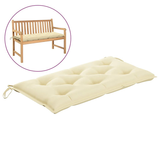 Garden Bench Cushion Cream White 39.4"x19.7"x2.8" Fabric