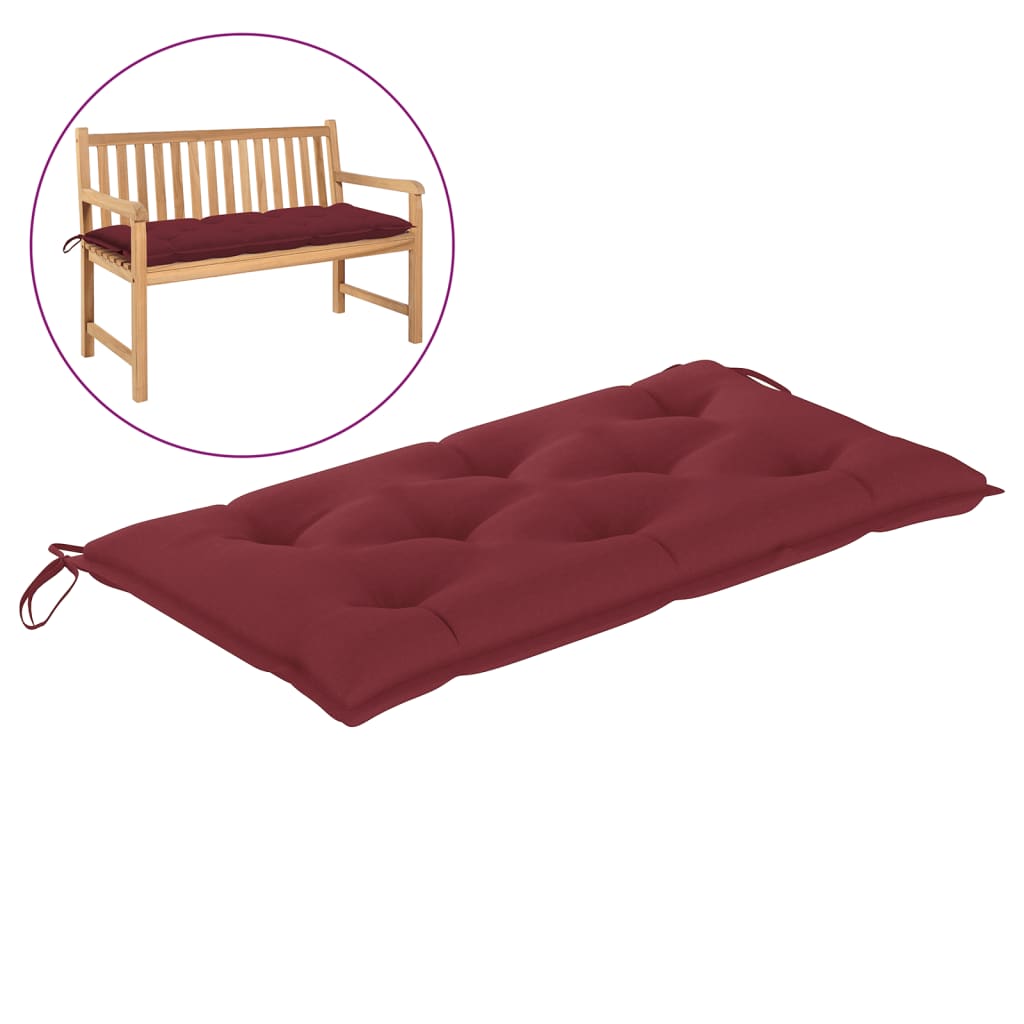 Garden Bench Cushion Wine Red 39.4"x19.7"x 2.8" Fabric