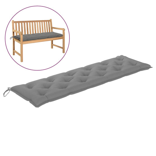 Garden Bench Cushion Gray 70.9"x19.7"x2.8" Fabric