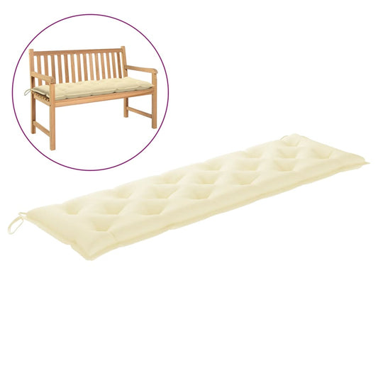 Garden Bench Cushion Cream White 70.9"x19.7"x2.8" Fabric