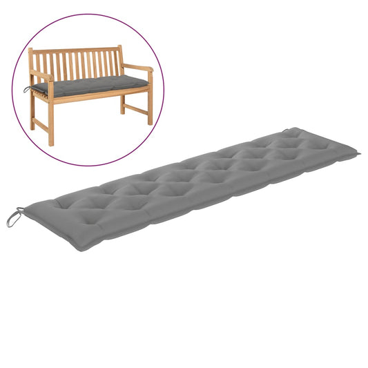Garden Bench Cushion Gray 78.7"x19.7"x2.8" Fabric