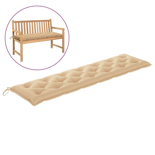 Garden Bench Cushion Beige 78.7"x19.7"x 2.8" Fabric