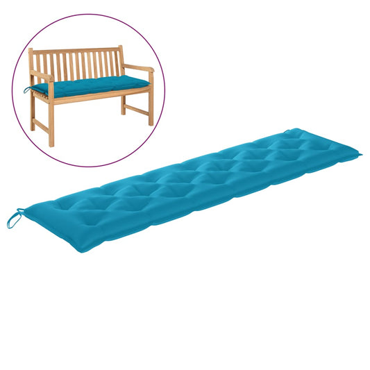 Garden Bench Cushion Light Blue 78.7"x19.7"x 2.8" Fabric
