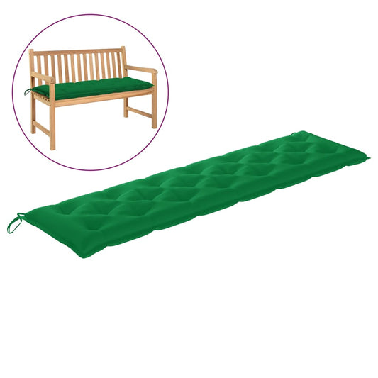 Garden Bench Cushion Green 78.7"x19.7"x2.8" Fabric