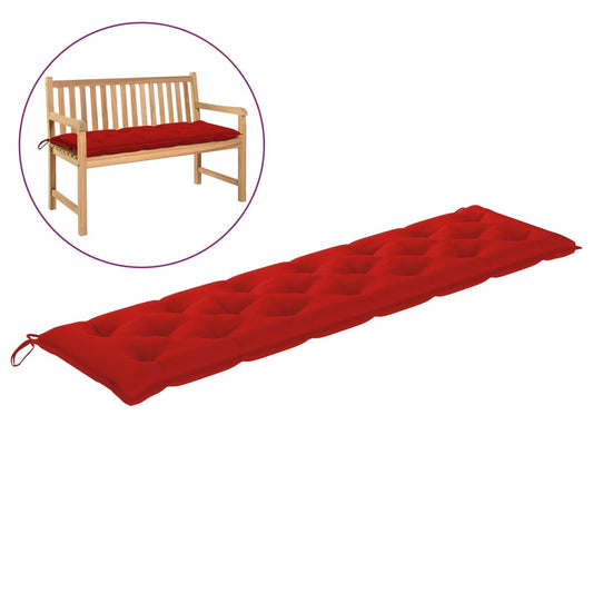 Garden Bench Cushion Red 78.7"x19.7"x2.8" Fabric