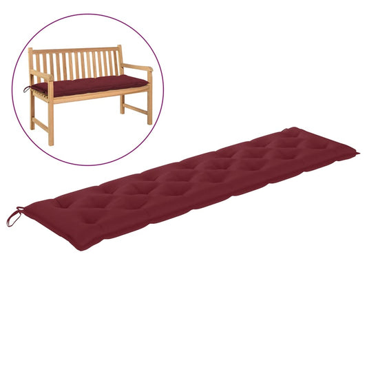 Garden Bench Cushion Wine Red 78.7"x19.7"x 2.8" Fabric
