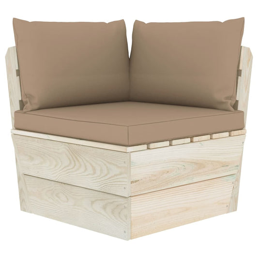 Pallet Sofa Cushions 3 pcs Taupe Fabric