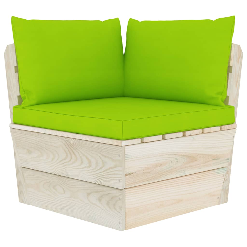 Pallet Sofa Cushions 3 pcs Bright Green Fabric