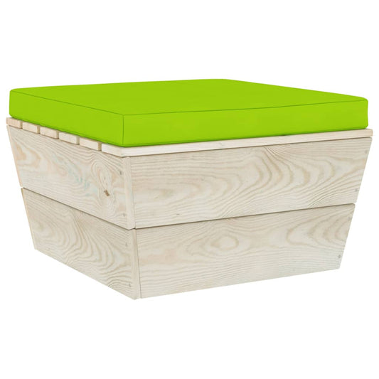 Pallet Ottoman Cushion Bright Green Fabric