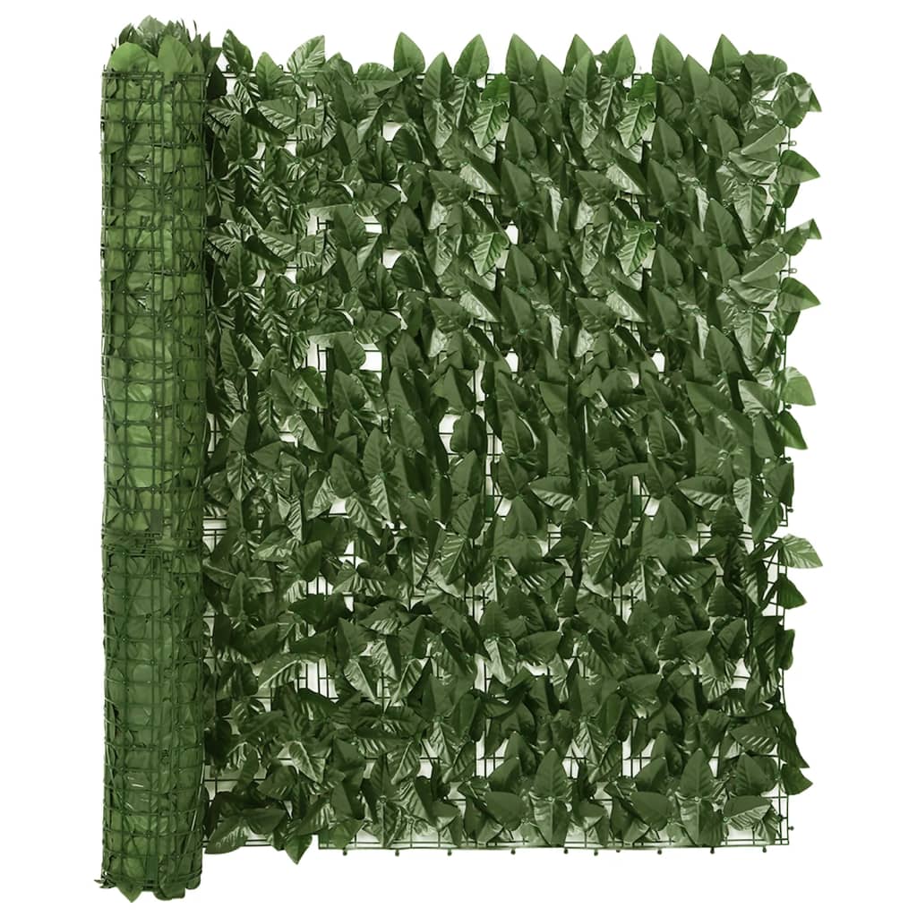 Balcony Screen with Dark Green Leaves 118.1"x39.4"