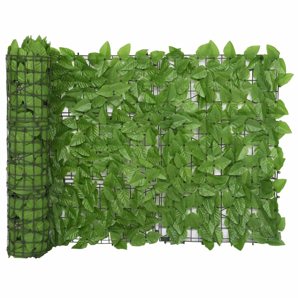 Balcony Screen with Green Leaves 118.1"x29.5"