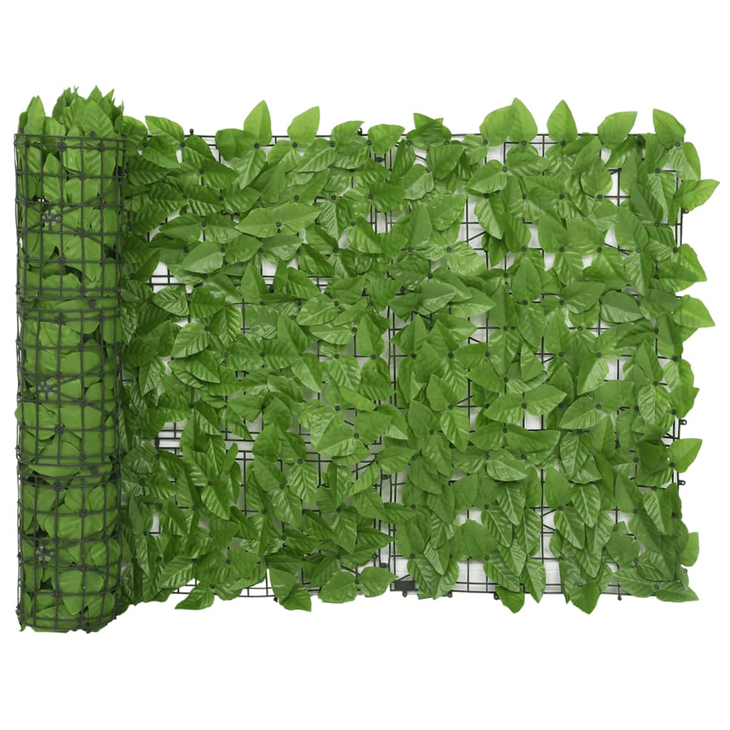 Balcony Screen with Green Leaves 236.2"x29.5"