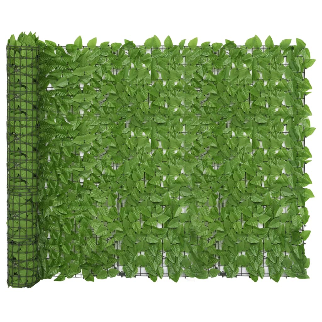Balcony Screen with Green Leaves 236.2"x59.1"