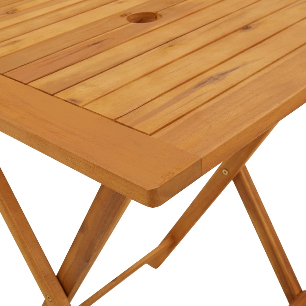 Folding Patio Table 23.6"x23.6"x29.5" Solid Acacia Wood