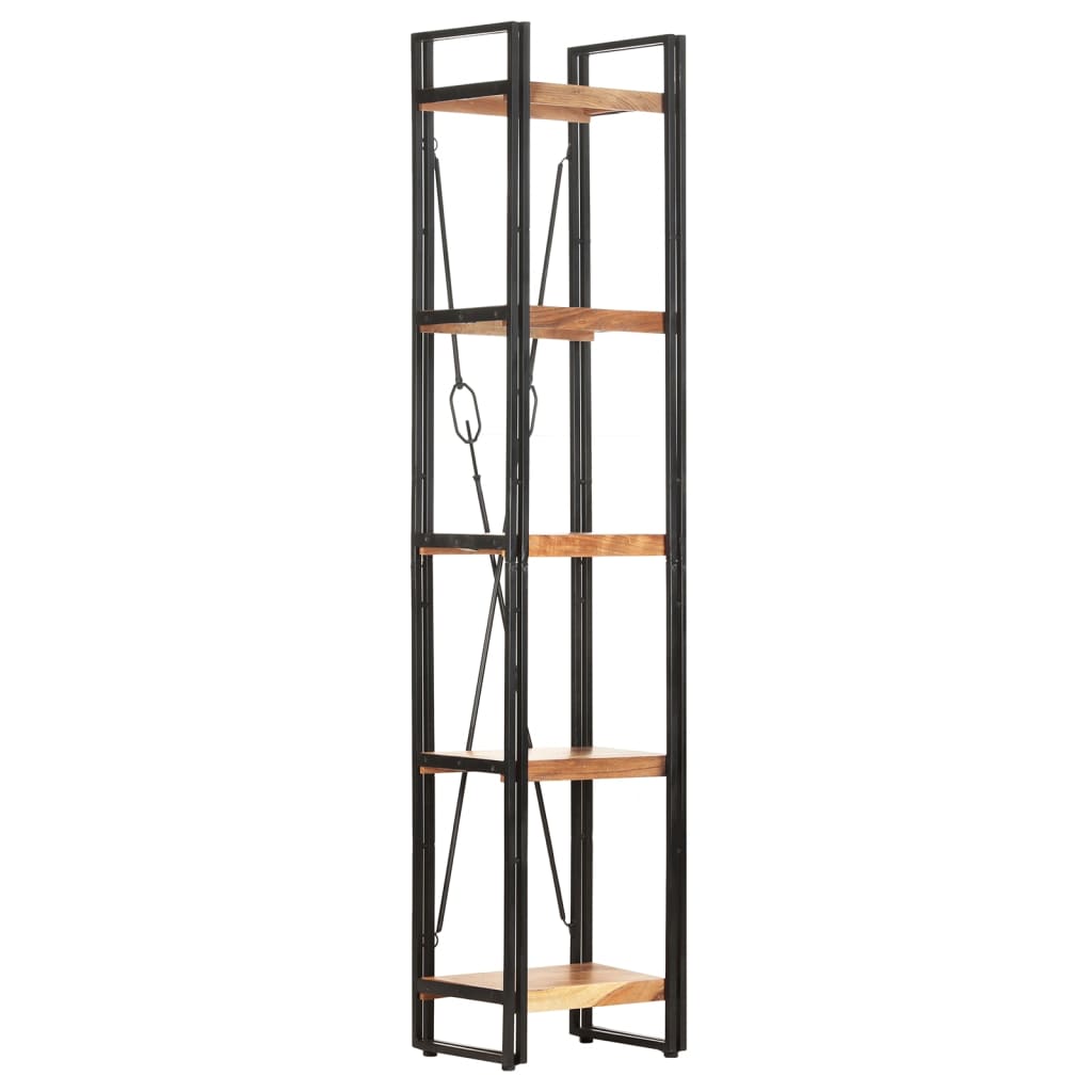 5-Tier Bookcase 15.7"x11.8"x70.9" Solid Acacia Wood
