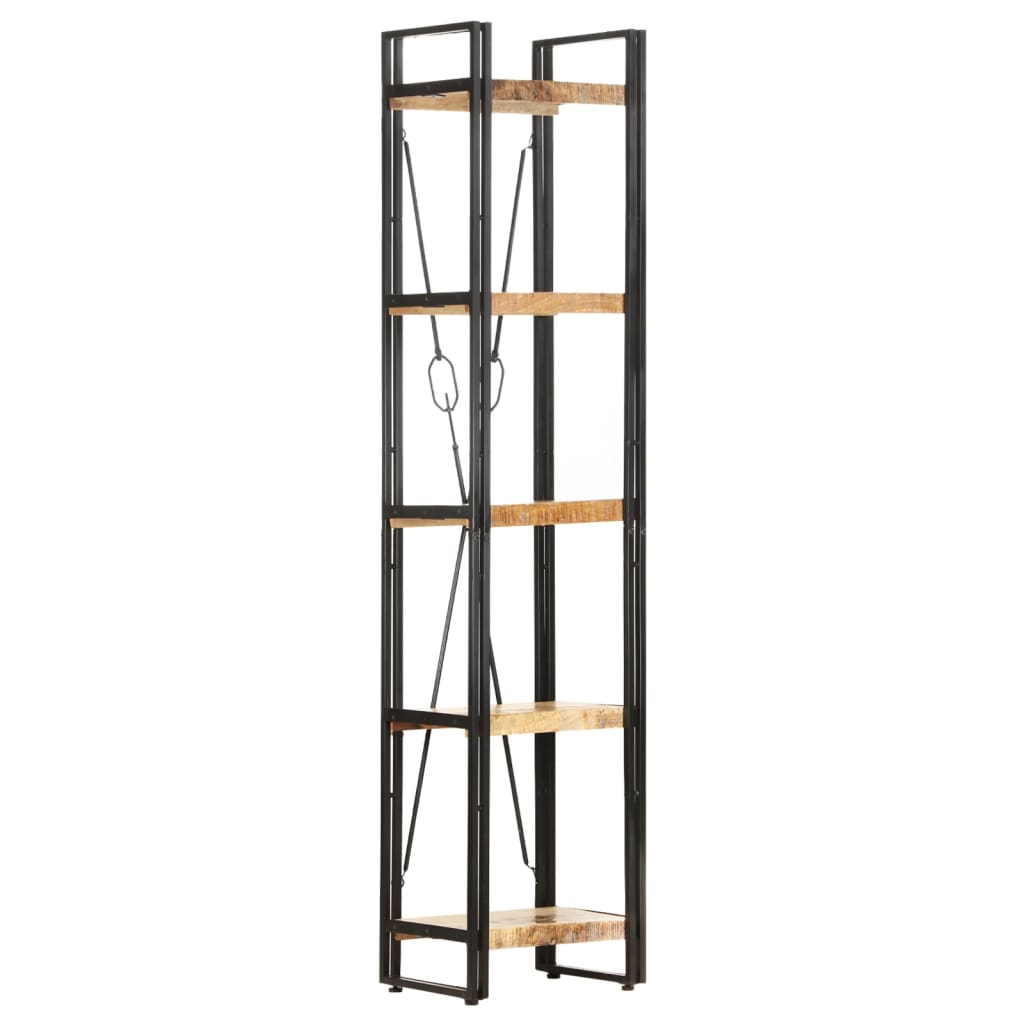5-Tier Bookcase 15.7"x11.8"x70.9" Solid Mango Wood
