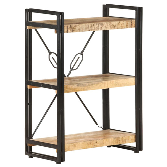 3-Tier Bookcase 23.6"x11.8"x31.5" Solid Mango Wood